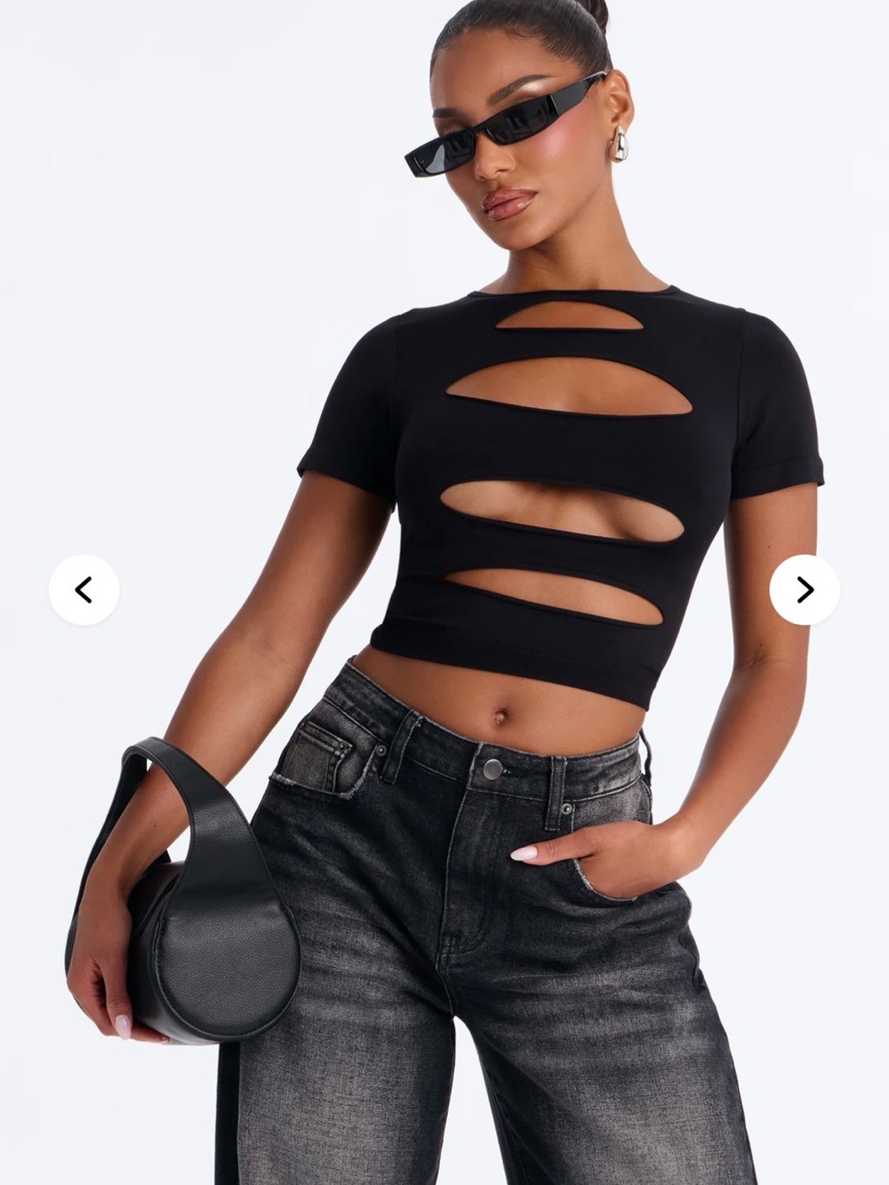 Tory Cut Out Seamless Short Sleeve Top